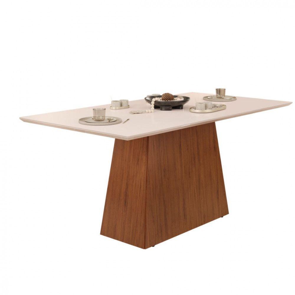 Conjunto De Mesa Dulce Dj 1,80x0,90 Com 6 Cadeiras Zoe Freijo/off White/ Bege - 5