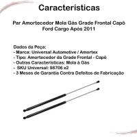 Par Amortecedor Mola Gás Grade Frontal Capô Cargo Após 2011 - 2