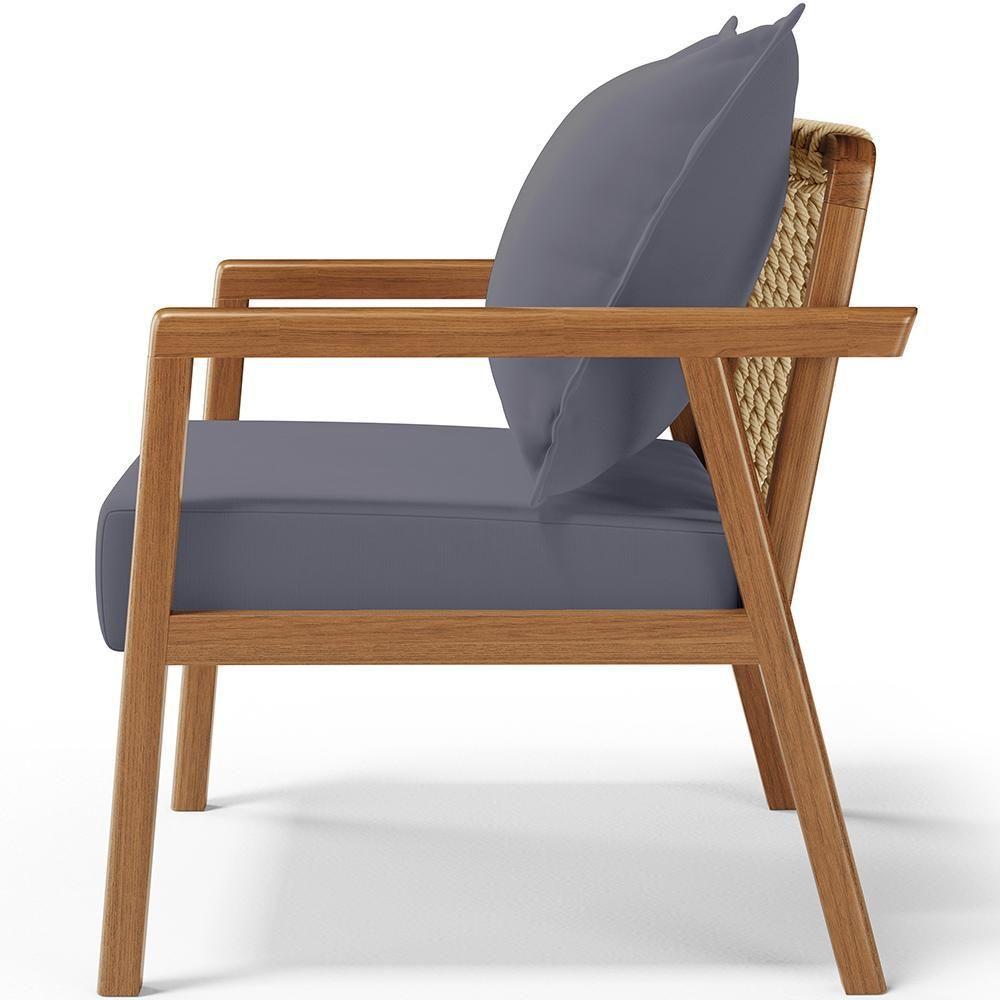 Poltrona Decorativa Para Sala De Estar E Living Alícia B04 Suede Cinza - Lyam Decor - 6