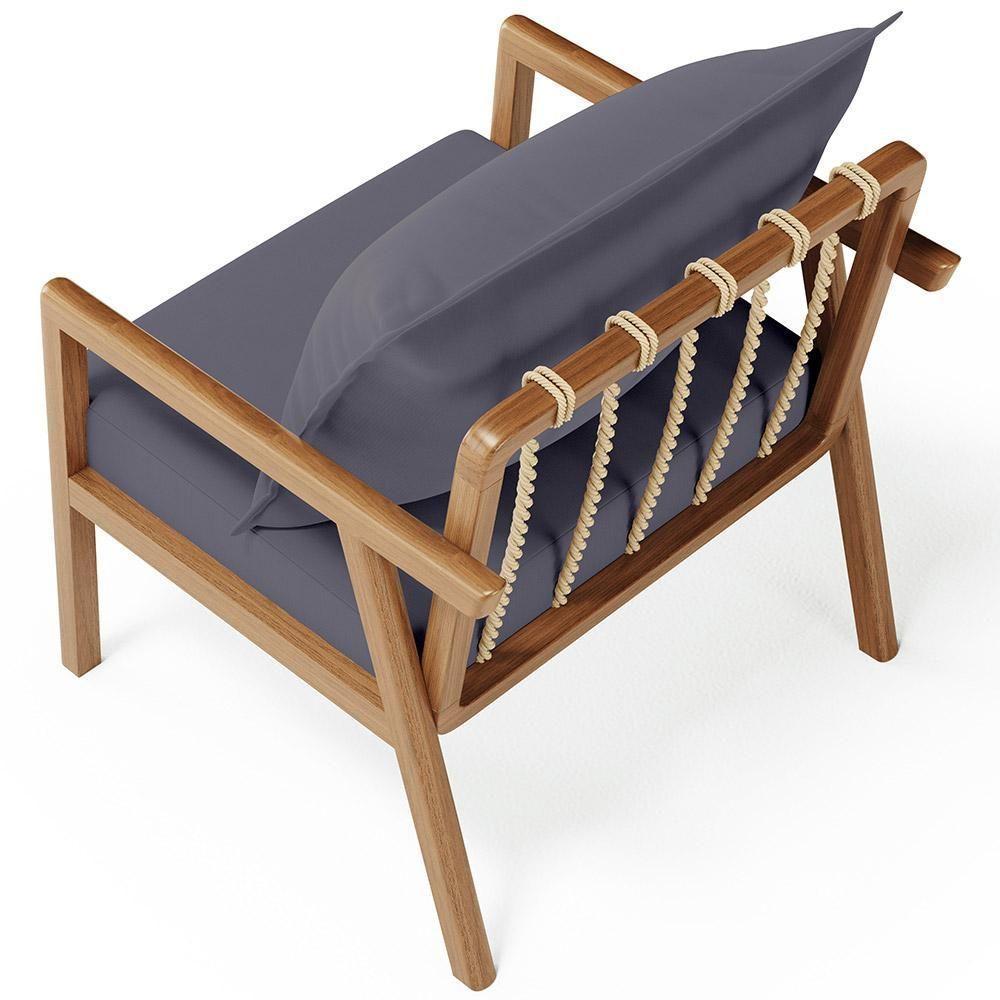 Poltrona Decorativa Para Sala De Estar E Living Alícia B04 Suede Cinza - Lyam Decor - 7