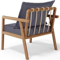 Poltrona Decorativa Para Sala De Estar E Living Alícia B04 Suede Cinza - Lyam Decor - 2