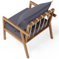 Poltrona Decorativa Para Sala De Estar E Living Alícia B04 Suede Cinza - Lyam Decor - 7