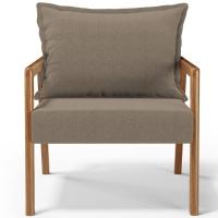 Poltrona Decorativa Para Sala De Estar E Living Alícia B04 Bouclê Bege - Lyam Decor - 3