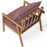 Poltrona Decorativa Para Sala De Estar E Living Alícia B04 Suede Rosê - Lyam Decor - 3