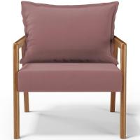 Poltrona Decorativa Para Sala De Estar E Living Alícia B04 Suede Rosê - Lyam Decor - 7