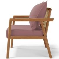 Poltrona Decorativa Para Sala De Estar E Living Alícia B04 Suede Rosê - Lyam Decor - 8