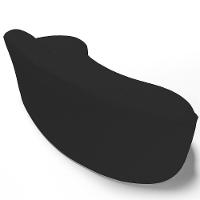 Sofá 3 Lugares Curvo Sala De Estar Living Firenze Direito D02 Corano Preto 180 Cm C-05 - Lyam - 5