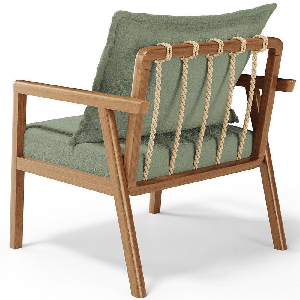 Kit 02 Poltronas Decorativa Para Sala De Estar Alícia B04 Bouclê Oliva - Lyam Decor - 2