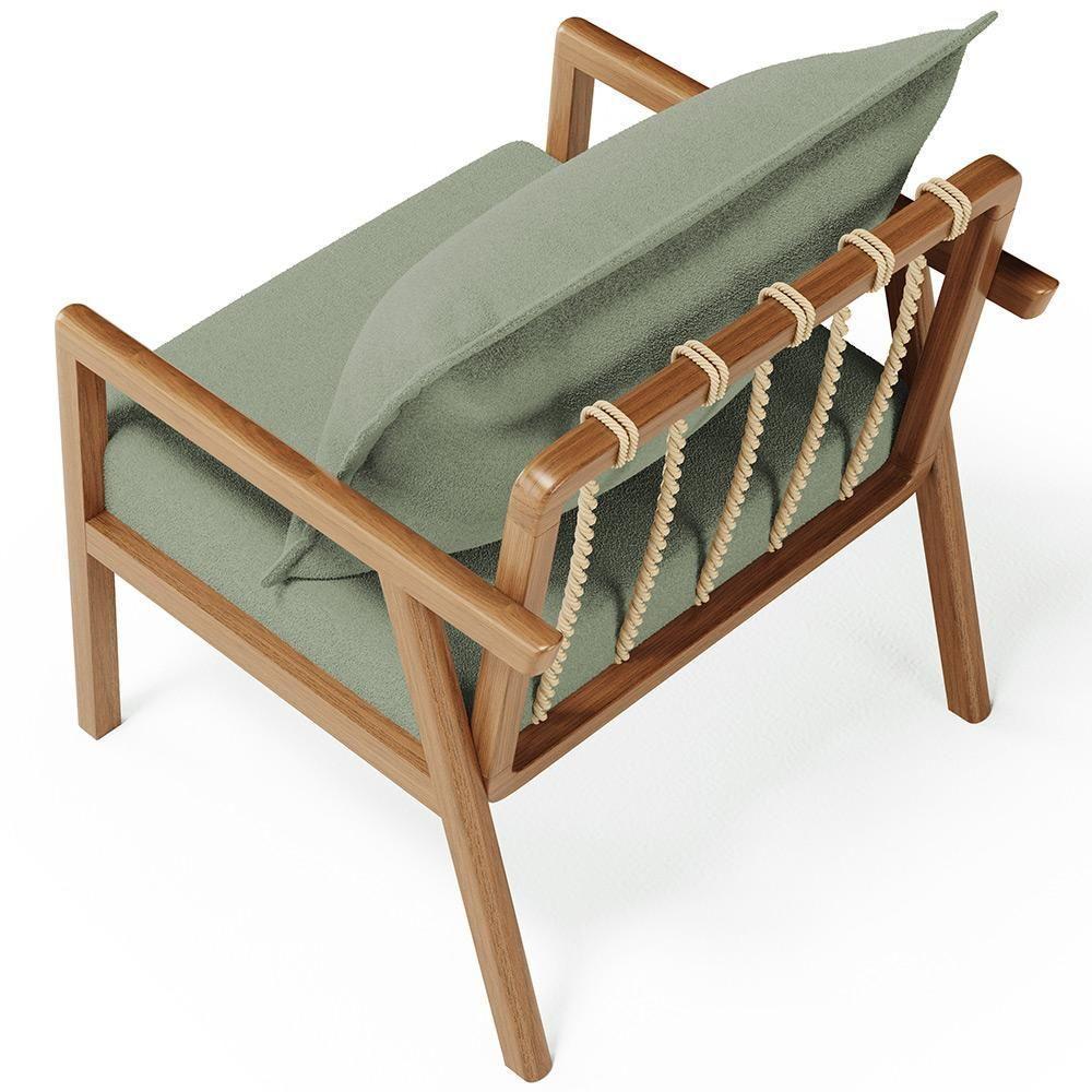 Kit 02 Poltronas Decorativa Para Sala De Estar Alícia B04 Bouclê Oliva - Lyam Decor - 4