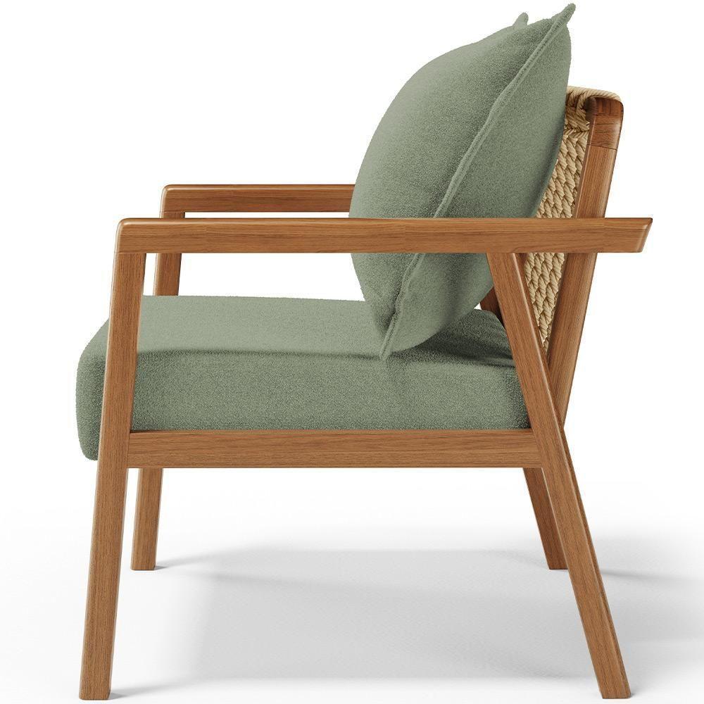 Kit 02 Poltronas Decorativa Para Sala De Estar Alícia B04 Bouclê Oliva - Lyam Decor - 6