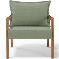 Kit 02 Poltronas Decorativa Para Sala De Estar Alícia B04 Bouclê Oliva - Lyam Decor - 3