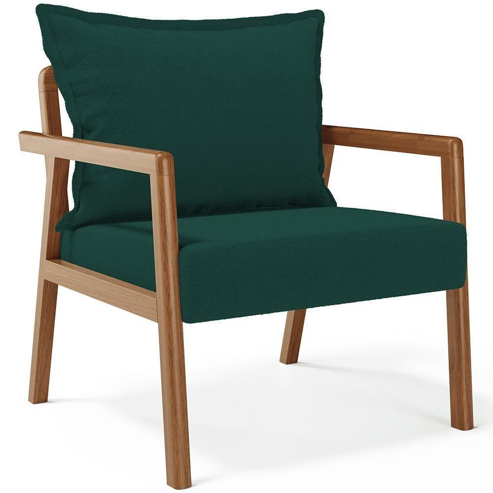 Kit 02 Poltronas Decorativa Para Sala De Estar Alícia B04 Bouclê Verde - Lyam Decor - 9