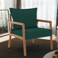 Kit 02 Poltronas Decorativa Para Sala De Estar Alícia B04 Bouclê Verde - Lyam Decor - 3