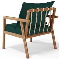 Kit 02 Poltronas Decorativa Para Sala De Estar Alícia B04 Bouclê Verde - Lyam Decor - 5