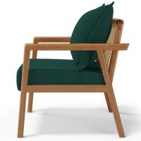 Kit 02 Poltronas Decorativa Para Sala De Estar Alícia B04 Bouclê Verde - Lyam Decor - 8