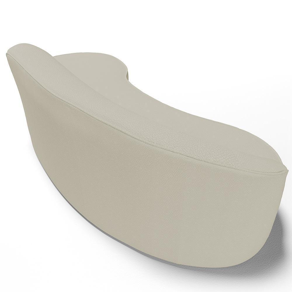 Sofá 3 Lugares Curvo Sala De Estar Living Firenze Direito D02 Corano Bege 230 Cm C-26 - Lyam - 3