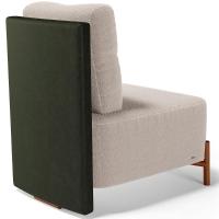 Poltrona Decorativa Sala Estar Living Pés Madeira Hungria L02 Couríssimo Verde Bouclê Creme - Lyam - 6