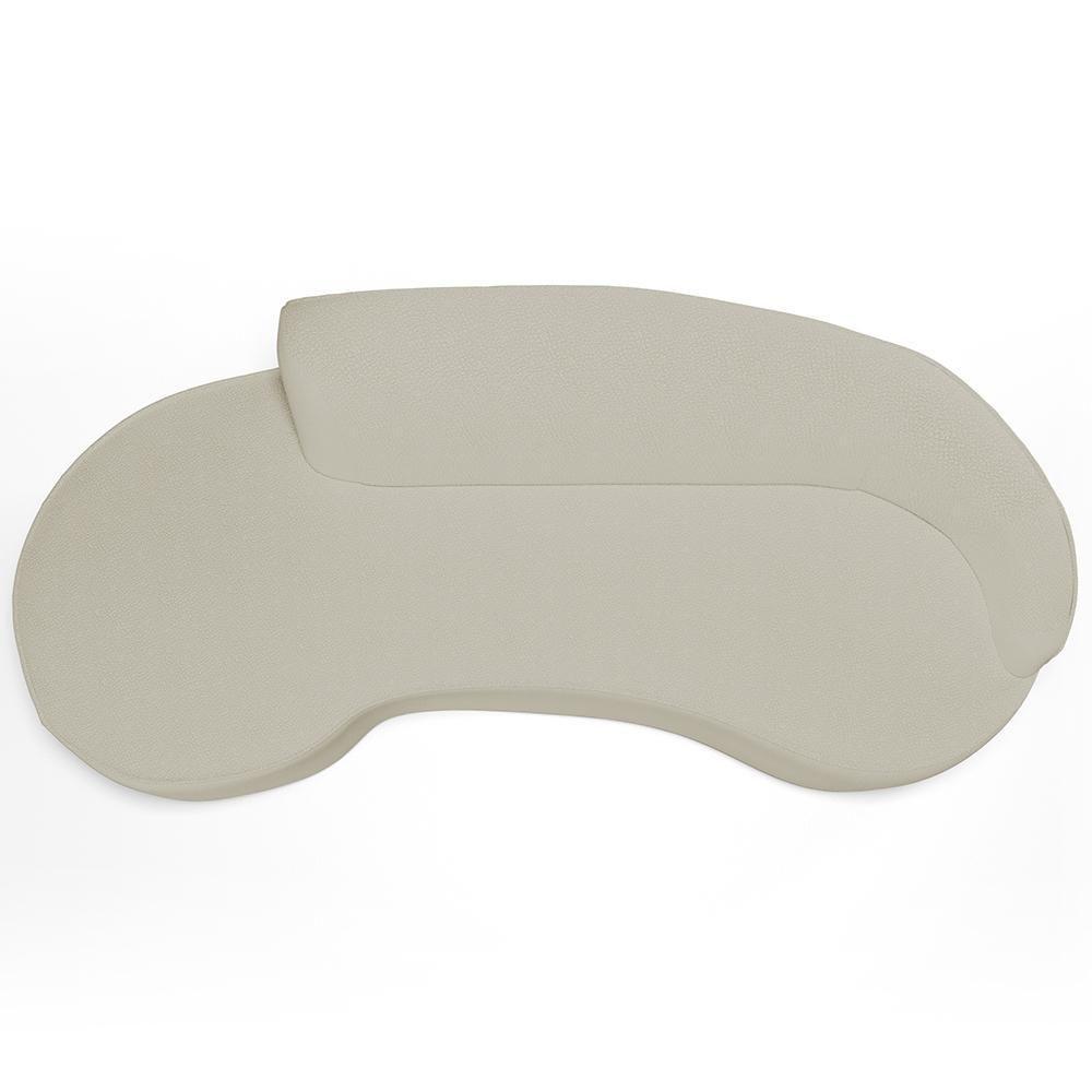 Sofá 3 Lugares Curvo Sala De Estar Living Firenze Direito D02 Corano Bege 210 Cm C-26 - Lyam - 8