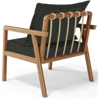 Kit 02 Poltronas Decorativa Para Sala De Estar Alícia B04 Linho Verde Musgo - Lyam Decor - 2