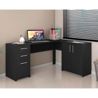 Mesa Office Escrivaninha 2 Portas 3 Gavetas Nt2005 Notável Preto Tx - 6