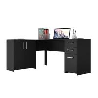 Mesa Office Escrivaninha 2 Portas 3 Gavetas Nt2005 Notável Preto Tx - 8