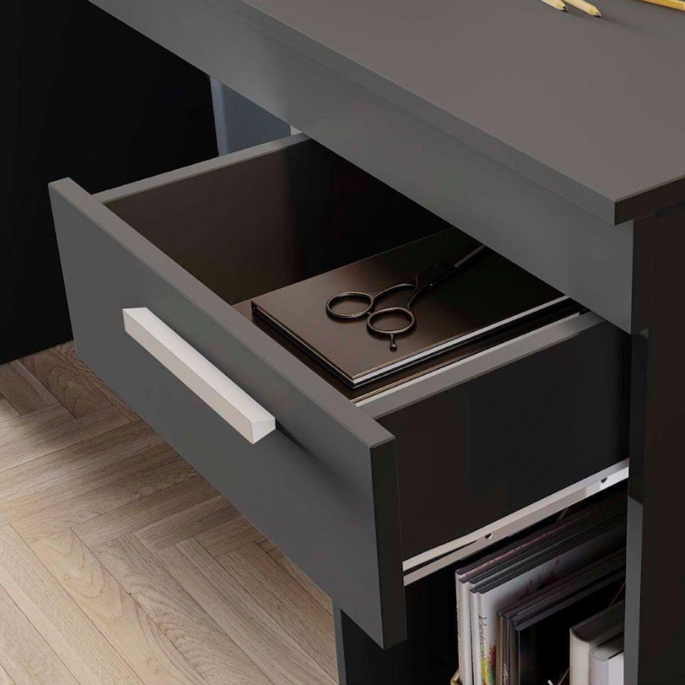 Mesa Office Escrivaninha Com 1 Gaveta Nt2070 Notável Preto Tx - 5