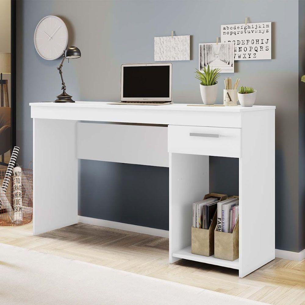 Mesa Office Escrivaninha Com 1 Gaveta Nt2070 Notável Branco New - 1