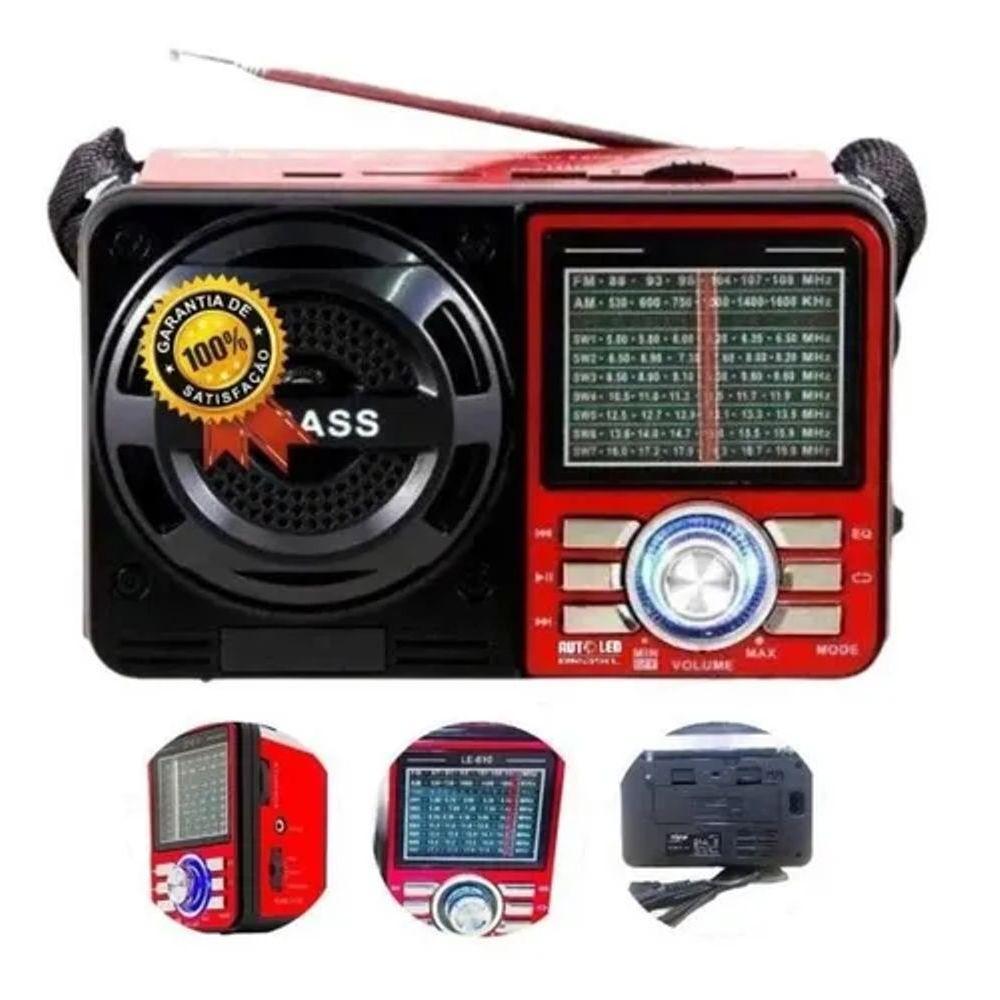 Radio Retro Bluethoo Recarregável Portátil Usb Fm Am - 1