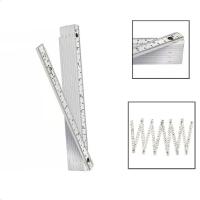 Metro Duplo Escala Métrica Plástico 2 Metros Branco - 1