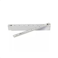 Metro Duplo Escala Métrica Plástico 2 Metros Branco - 2