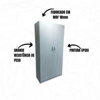 Armário Duas Portas 1,86a X 0,89l X 0,43p Branco - 2