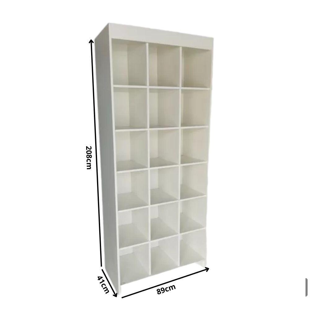 Armário Colmeia 2,08a X 0,89l X 0,41p Branco - 3