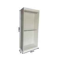 Armário Duas Araras 2,08a X 0,89l X 0,41p Branco - 3