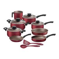 Jogo De Panelas Paris Alumínio Revestimento Antiaderente 10 Peças Vermelho - Tramontina 28599727 - 1