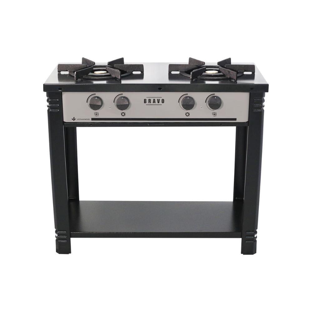 Fogão Industrial Esmaltado Baixa Pressão Gás Bravo 2 Bocas Br2b Cz - Venâncio - 1