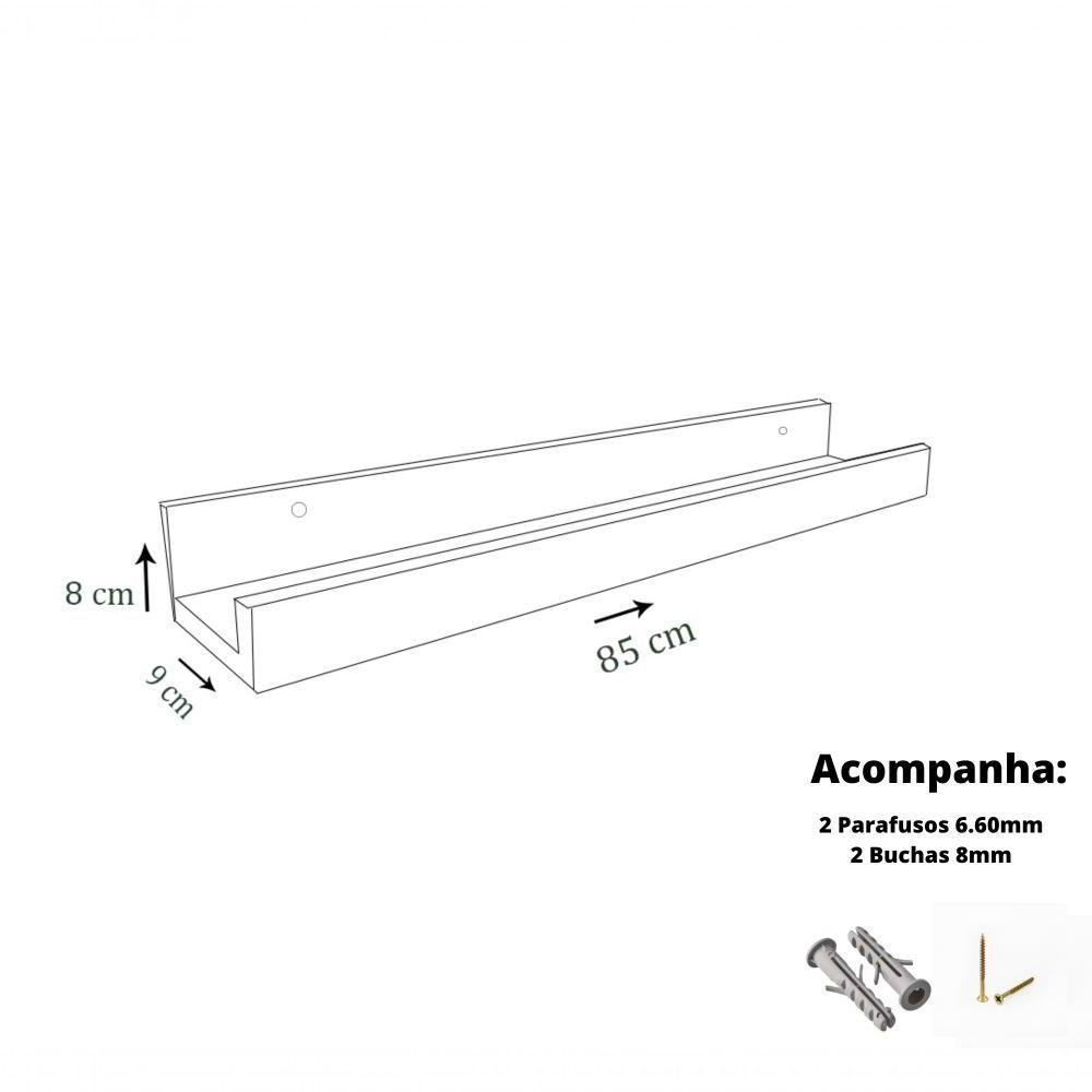 Prateleira Tempero Simples 85 Cm Madeirado Em Mdf [f031] - 2