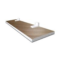 Prateleira Linha Furta Cor Em Mdf Com Borda De Pvc Branco 25x15 Cm - 1