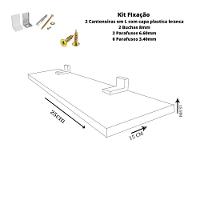 Prateleira Linha Furta Cor Em Mdf Com Borda De Pvc Branco 25x15 Cm - 2