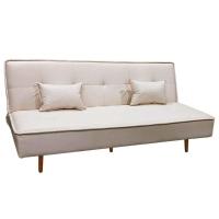 Sofá Cama Silver 3 Lugares Reclinável 1,92 Material Sintético Bege Speciale Home Bege - 1