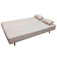 Sofá Cama Silver 3 Lugares Reclinável 1,92 Material Sintético Bege Speciale Home Bege - 6