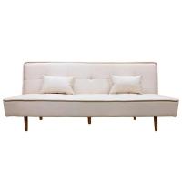 Sofá Cama Silver 3 Lugares Reclinável 1,92 Material Sintético Bege Speciale Home Bege - 8