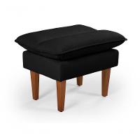 Sofá Cama Vancouver 3 Lugares Império Reclinável Casal Pés Madeira Suede Preto 381 - 8