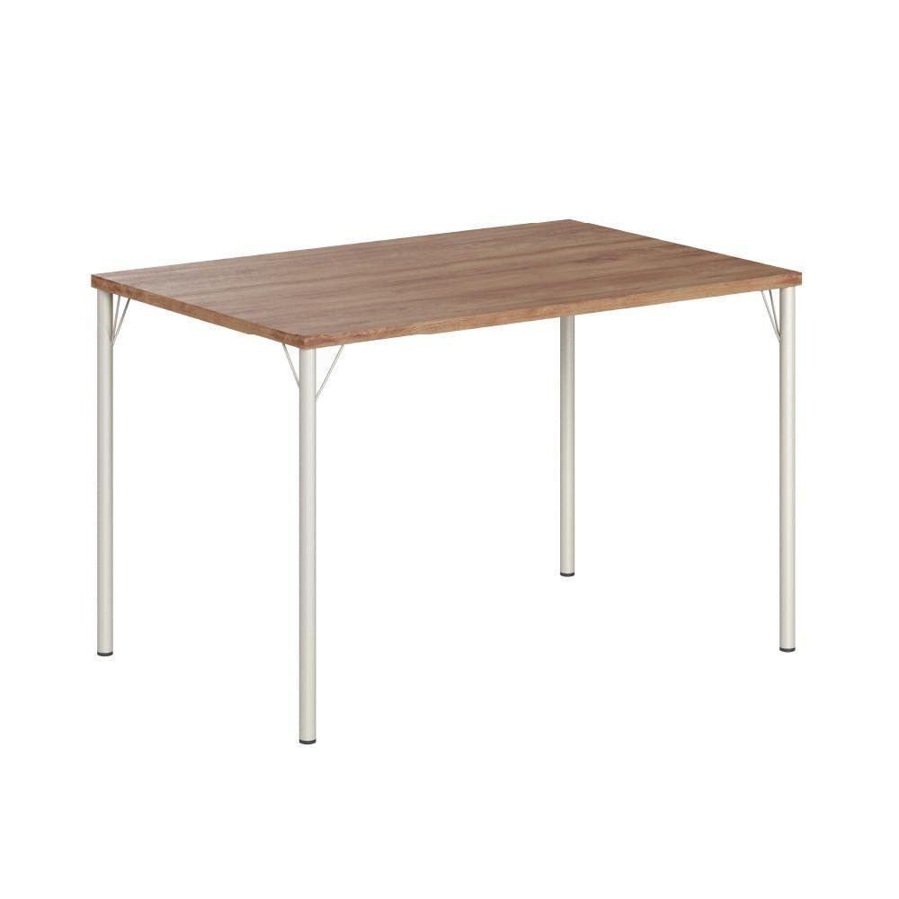 Mesa De Jantar Retangular 1,2m 1586 Carraro Freijó/prata - 1