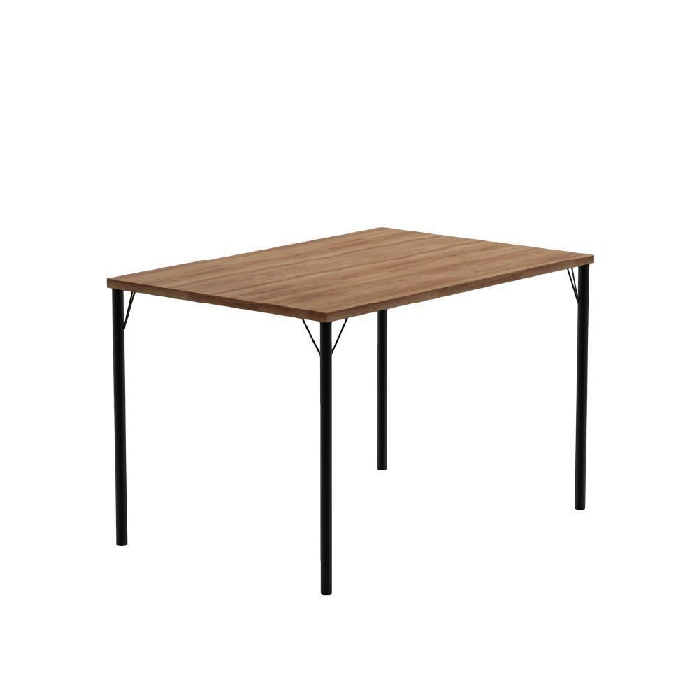 Mesa De Jantar Retangular 1,2m 1586 Carraro Freijó/preto - 1