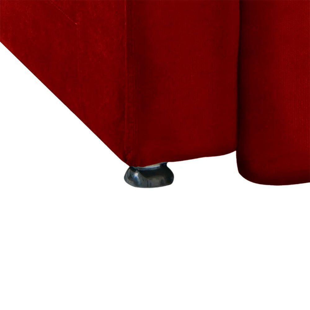 Poltrona Do Papai Reclinável Maldivas Suede Vermelho Plus Speciale Home Vermelho - 9