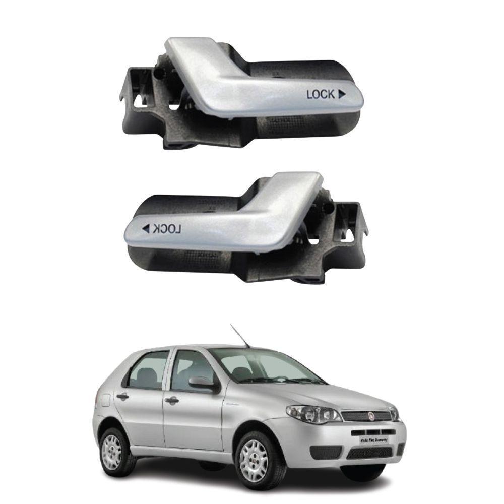 Par Maçanetas Internas Traseiras Prata Palio G1 2008 A 2012 - 1