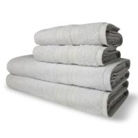 Jogo De Toalhas Itália Soft 4 Pçs - 2 Banho E 2 Rosto 430g-m² 100% Algodão - Branco Branco - 1