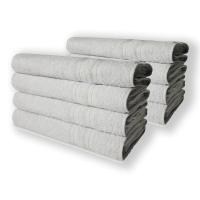 Kit 8 Toalhas De Banho Itália Soft 100% Algodão 430g-m 80x150cm - Branco Branco - 1