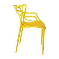 Conjunto Mesa De Jantar Retangular Eiffel Preta 120x80cm Com 4 Cadeiras Allegra - Amarelo - 7