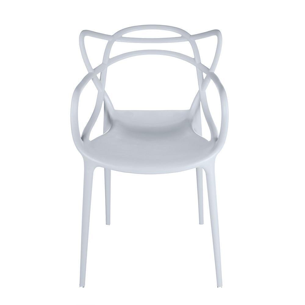 Conjunto Mesa De Jantar Retangular Eiffel Preta 120x80cm Com 4 Cadeiras Allegra - Cinza - 6